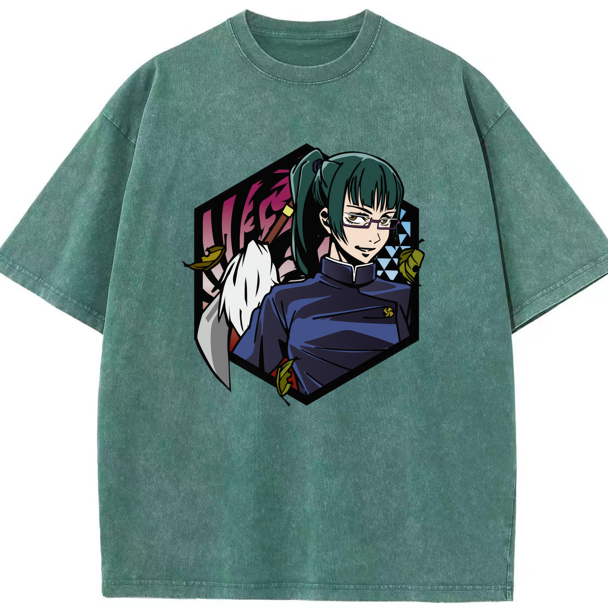 （画像用） 呪術廻戦 Jujutsu Kaisen 綿100% ヴィンテージ風 半袖Tシャツ（フロントプリント）